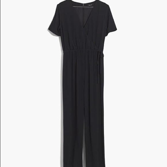 Madewell Pants - Madewell Navy Copperleaf Wrap-Front Jumpsuit